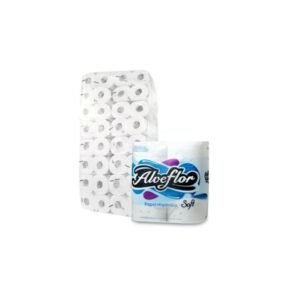 Papel higiênico Alve flor – 64 rolos