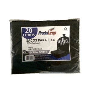 Saco p/ Lixo Preto 20 Litros c/20 un