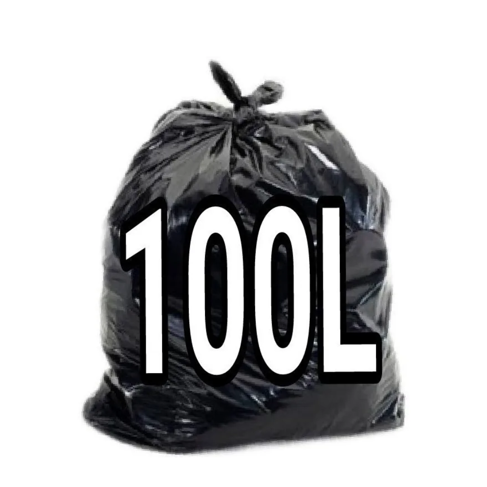 Saco p/ Lixo Preto 100 Litros c/100 un