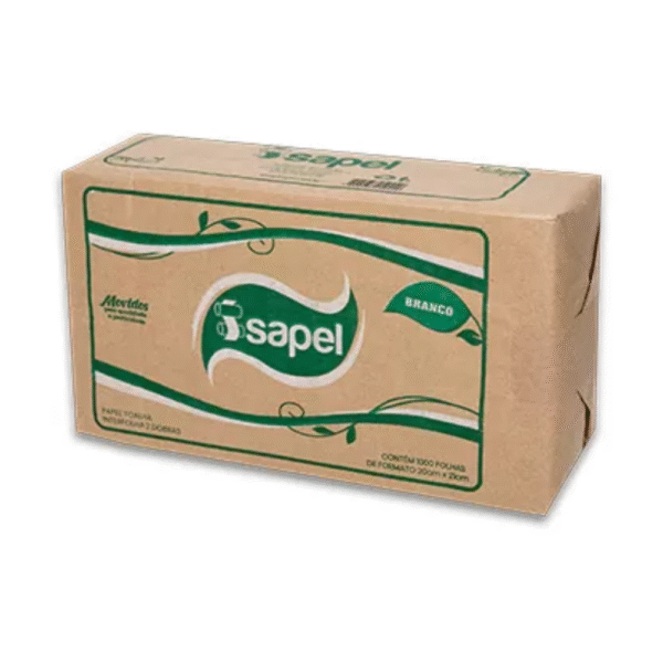 Toalha interfolha 20X21 Branco c/1000- Isapel